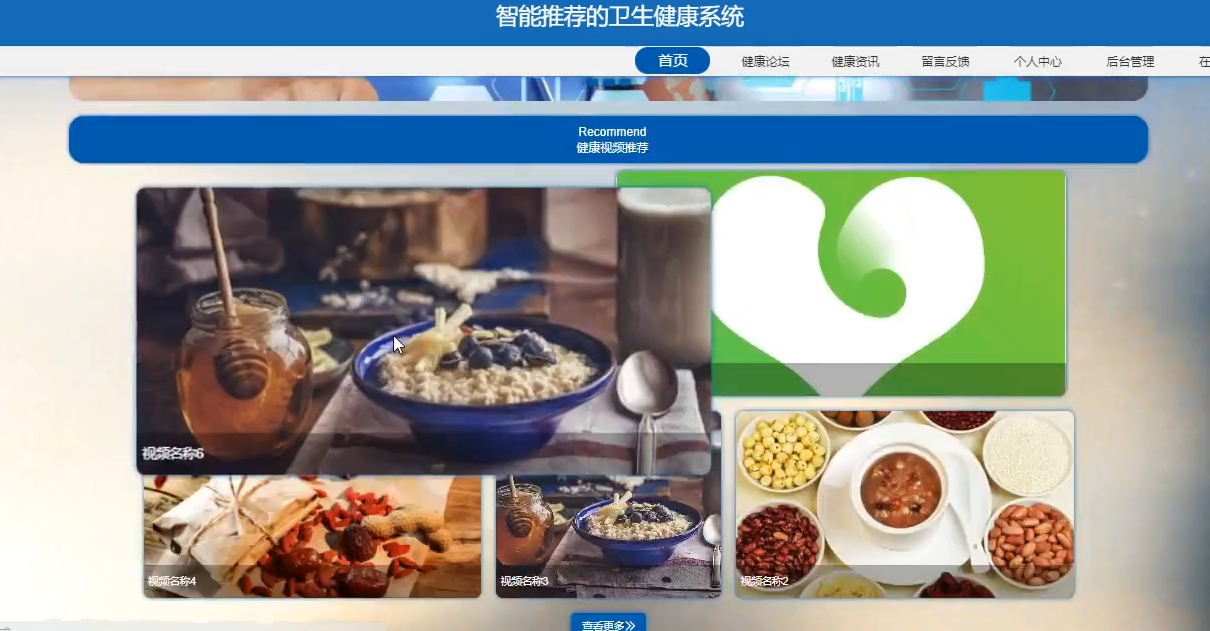 基于springboot+vue的智能推荐的卫生健康系统(含参考论文)