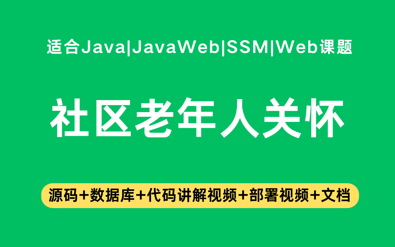 基于ssm+jsp的社区老年人关怀服务系统(含参考论文)