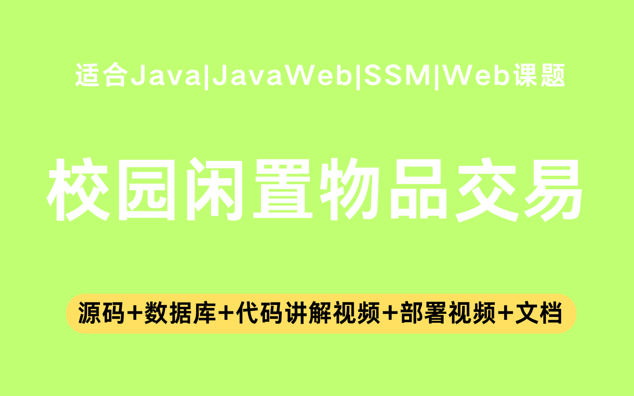 基于ssm+jsp的校园闲置物品交易平台(含参考论文)