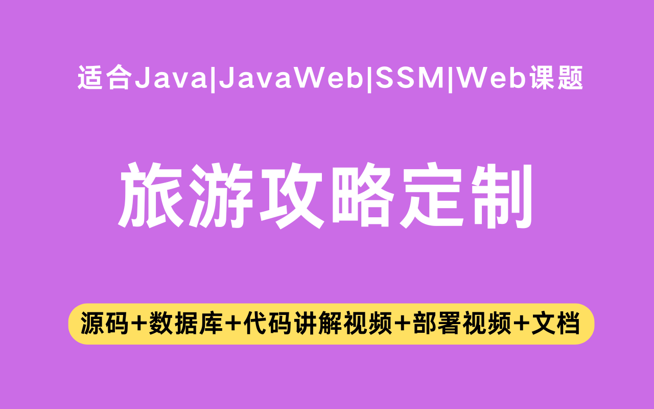 基于ssm+jsp的个性化旅游攻略定制系统(含参考论文)