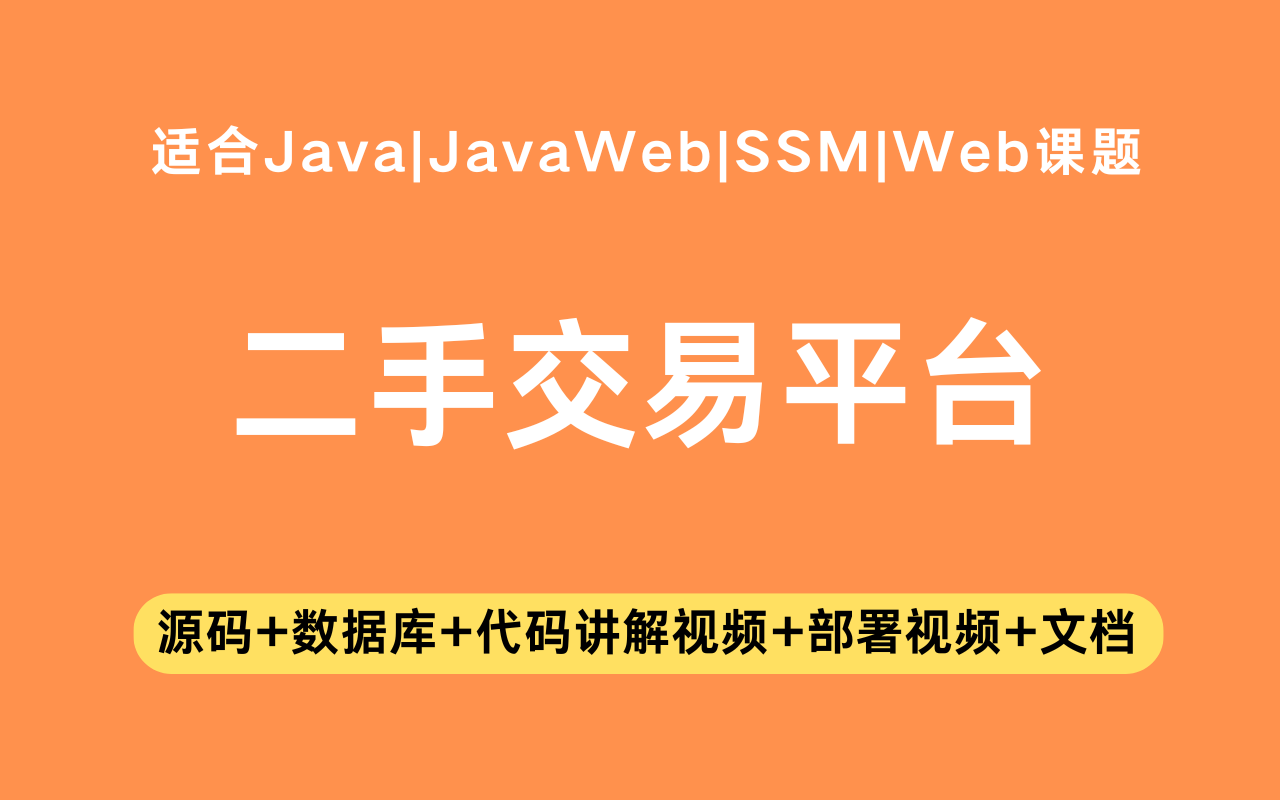 基于ssm+jsp的二手交易平台(含参考论文)