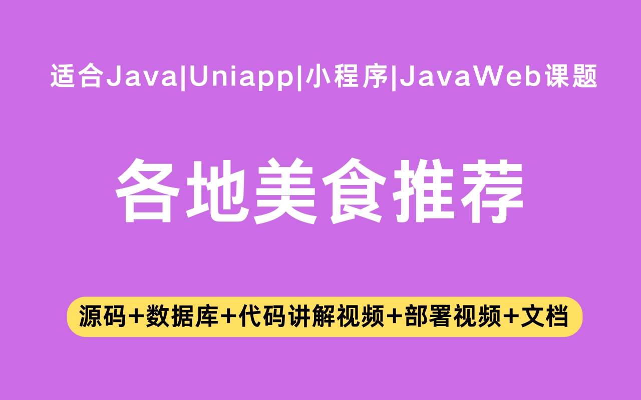 基于Java+Vue+uniapp微信小程序实现的中国各地美食推荐平台(含参考论文)